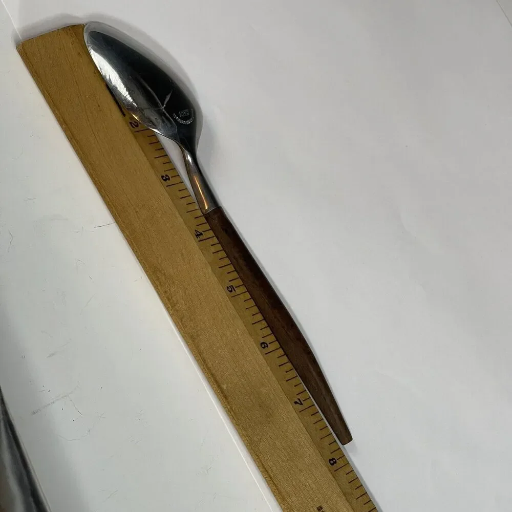 (1) Vintage Epic Forged Stainless Steel Japan Flatware‎ TABLESPOON Spoon Canoe